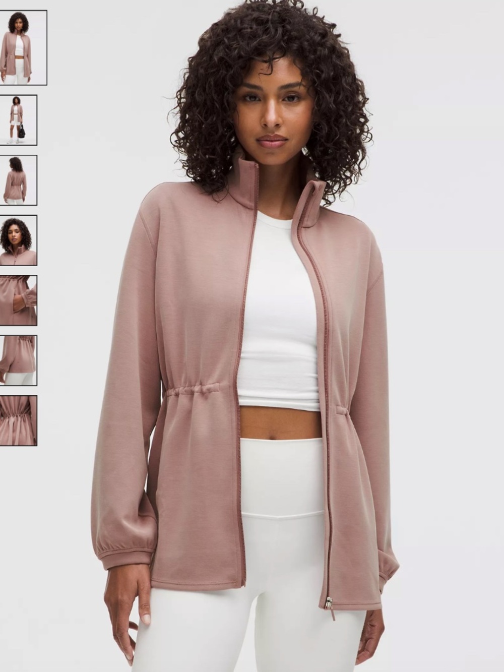 Lululemon Softstreme Cinch-Waist Full-Zip Jacket - L